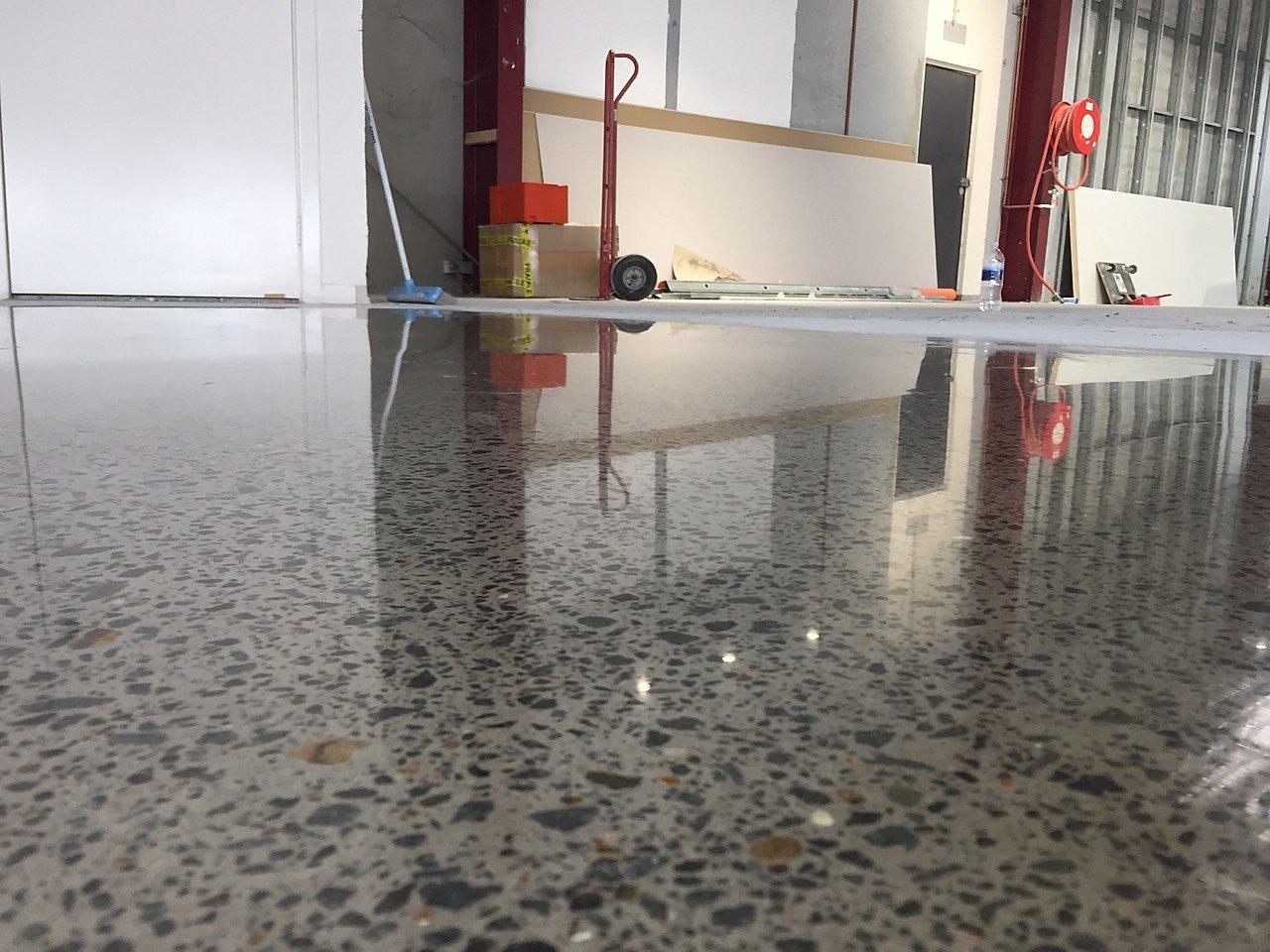 polished concrete finish