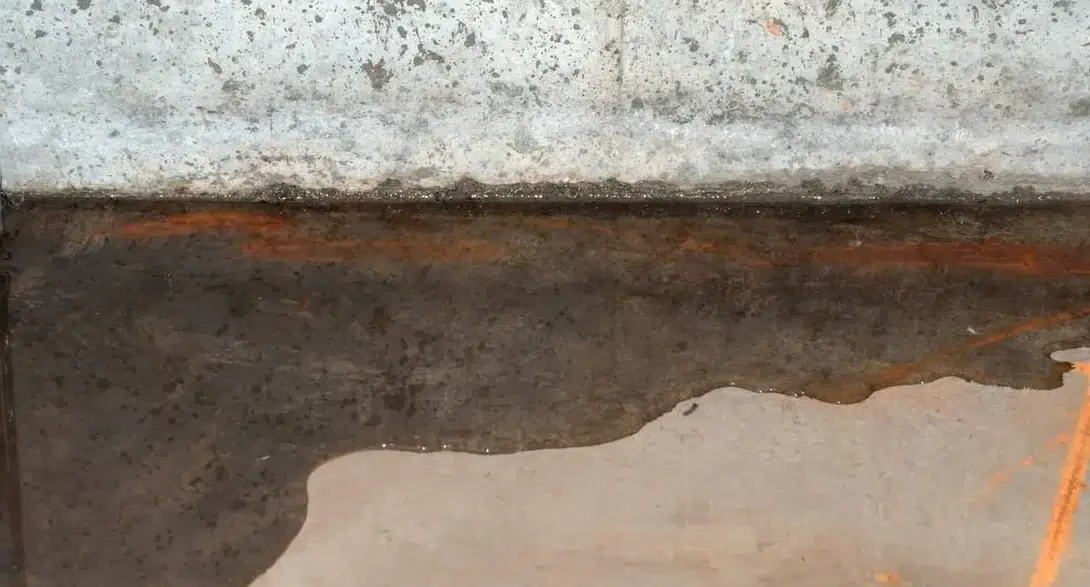 water leaks under concrete