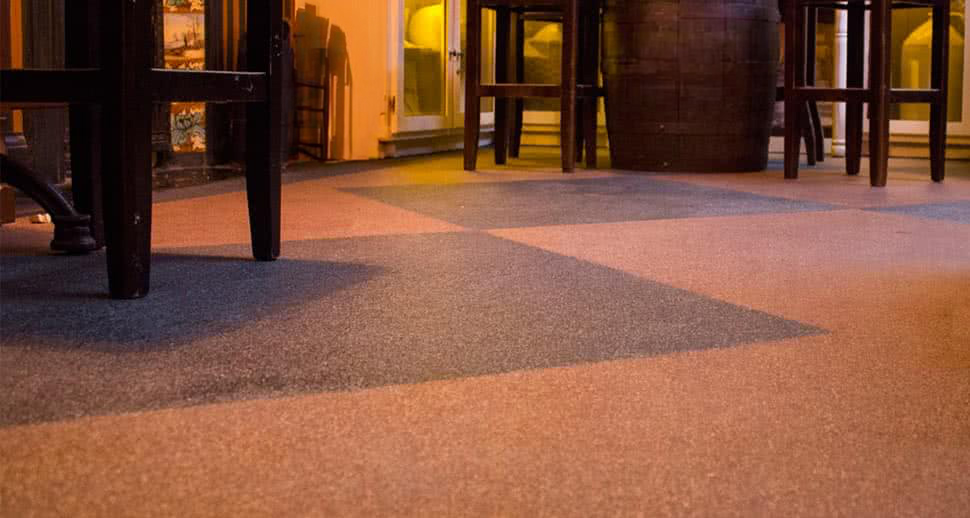 vinyl or resin floor in hospitality