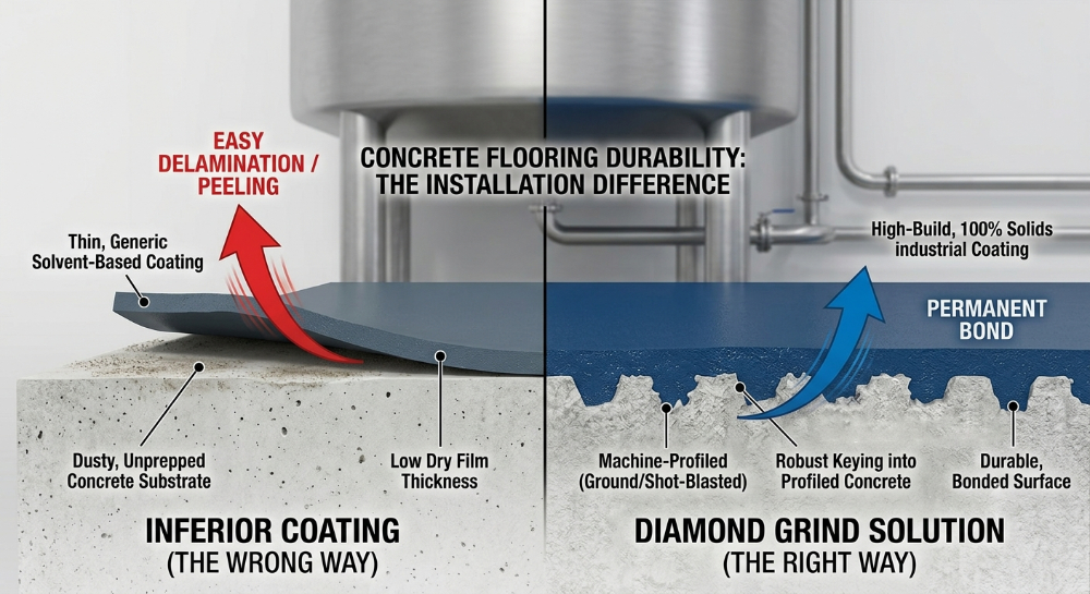 Graphic showing concrete flooring durability principles