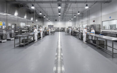 Diamond grind, hygienic flooring Hygienic flooring in food and beverage facilities