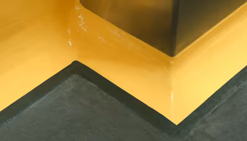 Cost efficient concrete sealing floor coving